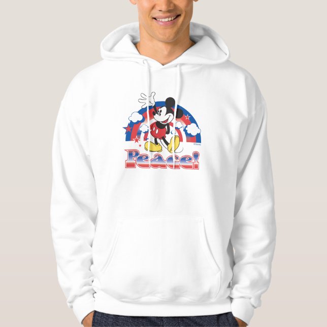 Holiday Mickey | Patriotic Peace Rainbow Hoodie (Front)