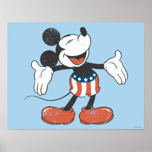 Holiday Mickey Patriotic Singing Poster