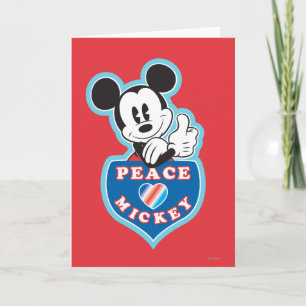 Holiday Mickey   Peace Love Card