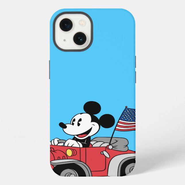 Holiday Mickey | Red Convertible iPhone Case (Back)