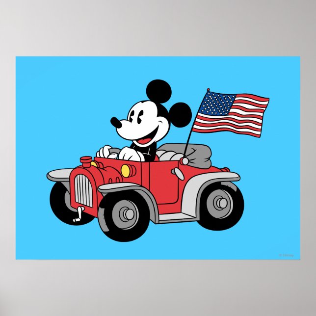 Holiday Mickey | Red Convertible Poster (Front)