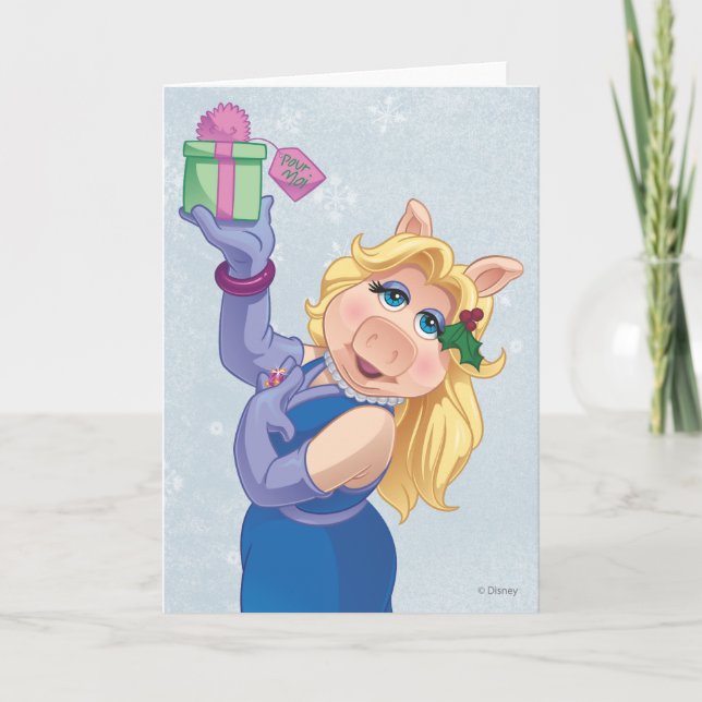 Holiday Miss Piggy Card (Front)