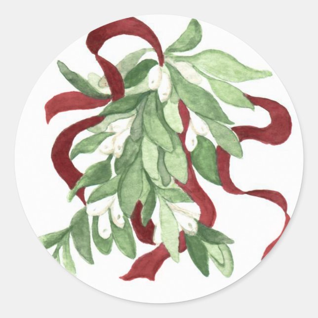 Holiday Mistletoe Envelope Seal (Front)