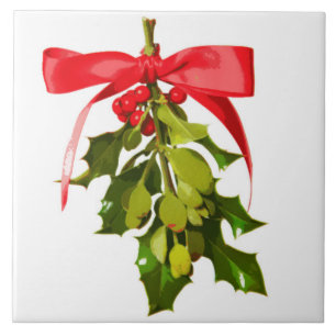 holiday mistletoe tile