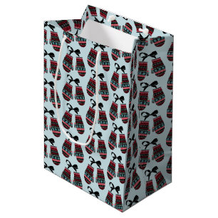 Holiday Mittens Warm Wishes Christmas Gift Bag