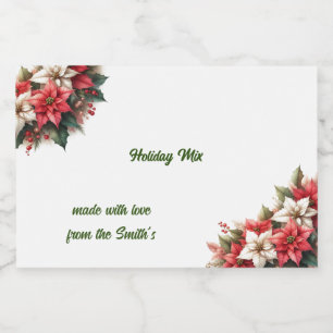 Holiday Mix Poinsettia Plants Food Label