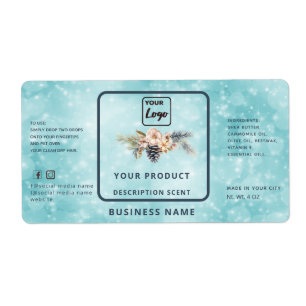 Holiday modern elegant  sparkle product label