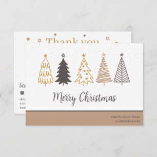 Holiday Modern Script, Thank You Candle Business Enclosure Card