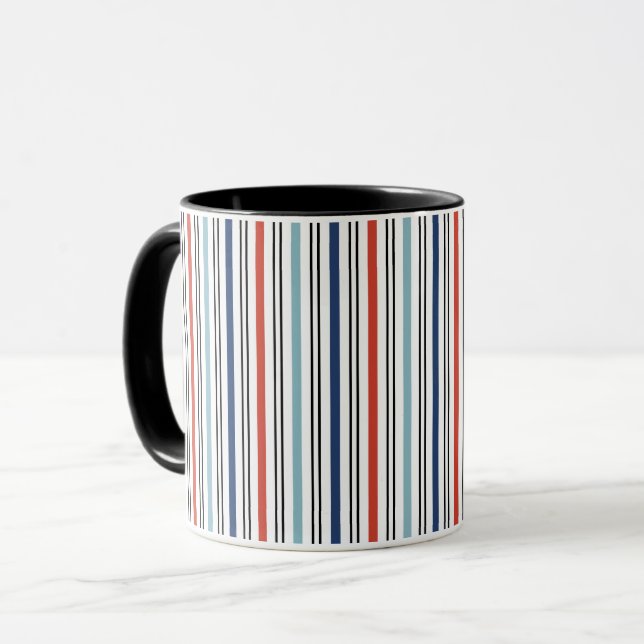 Holiday Modern Stripes Coffee Mug (Front Left)