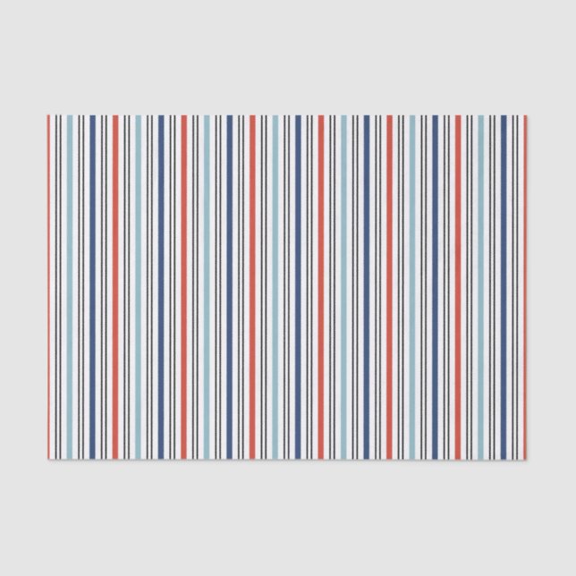 Holiday Modern Stripes Tissue Paper (Front)