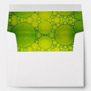 Holiday modern stylish green bubble circle pattern envelope