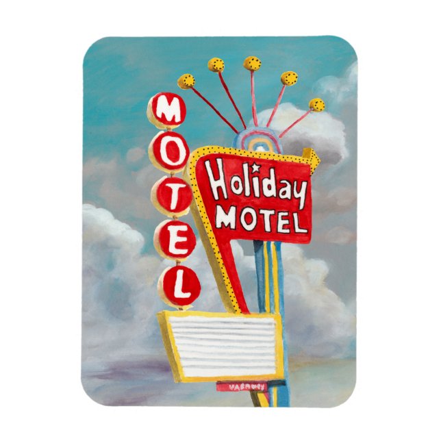 Holiday Motel Sign Magnet (Vertical)