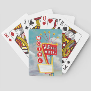 Holiday Motel Sign Playing Cards