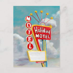 Holiday Motel Sign Postcard