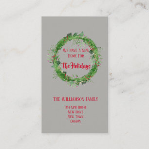 Holiday Moving Announcement Insert Cards