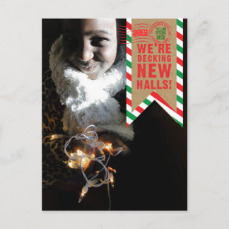 Holiday Moving Deck New Halls Postcard