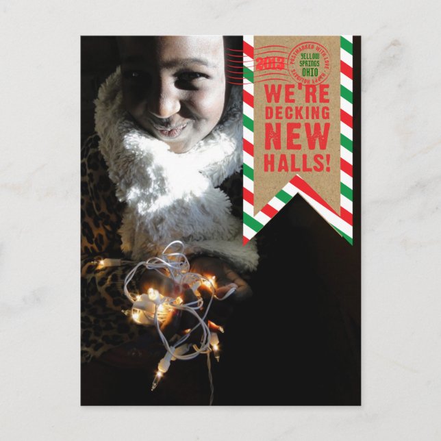 Holiday Moving Deck New Halls Postcard (Front)