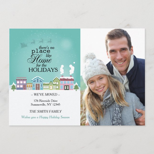 Holiday Moving Photo Announcement (Front)