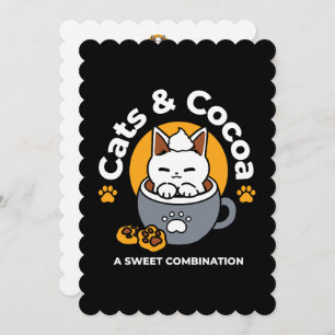 Holiday Mug Design with Cozy Cat and Paw Cookies