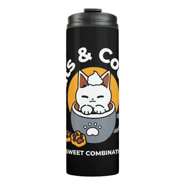 Holiday Mug Design with Cozy Cat and Paw Cookies (Front)