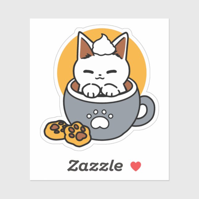 Holiday Mug Design with Cozy Cat and Paw Cookies (Sheet)
