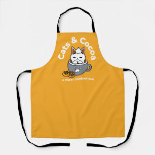 Holiday Mug Design with Cozy Cat and Paw Cookies Apron