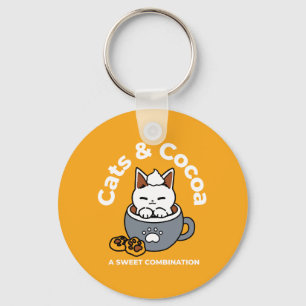 Holiday Mug Design with Cozy Cat and Paw Cookies Keychain