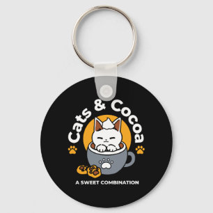 Holiday Mug Design with Cozy Cat and Paw Cookies Keychain