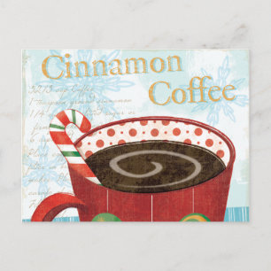 Holiday Mug with Cinnamon Coffee Postcard