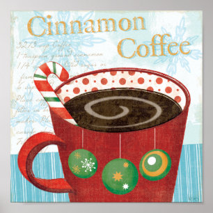 Holiday Mug with Cinnamon Coffee Poster