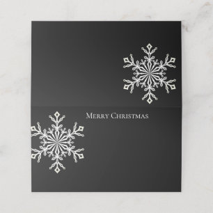 Holiday Name Place Card-Snowflake Card