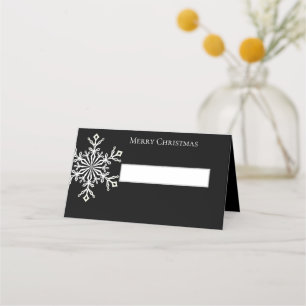 Holiday Name Place Card-Snowflake Card