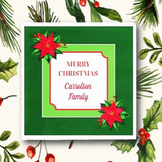 Holiday Napkins! Personalized Christmas napkins