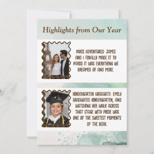 Holiday New Year Highlights Custom Photo Card