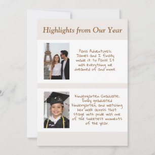 Holiday New Year in Review Custom Photo Card