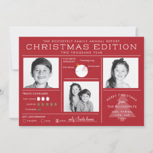 Holiday Newsletter Infographic Funny Christmas