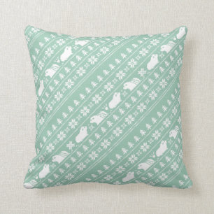 Holiday Nordic Piggy Throw Pillow