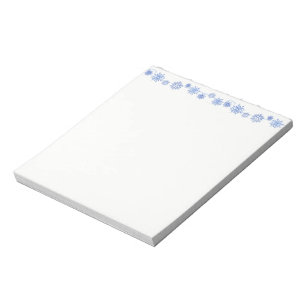 Holiday Notepad-Blue Snowflakes Notepad