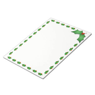 Holiday Notepad-Holly Notepad