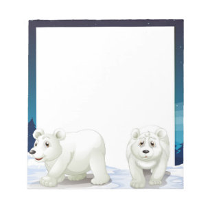 Holiday Notepad-Polar Bears Notepad