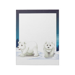Holiday Notepad-Polar Bears Notepad