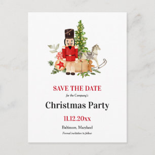 Holiday Nutcracker   Christmas Party Save The Date Announcement Postcard