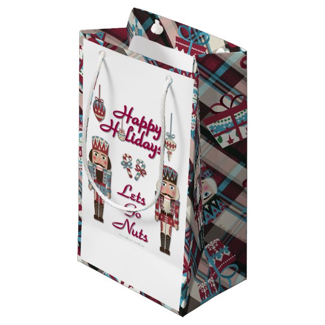 Holiday Nutcracker Lets Go Nuts Gift Bag (Front Angled)