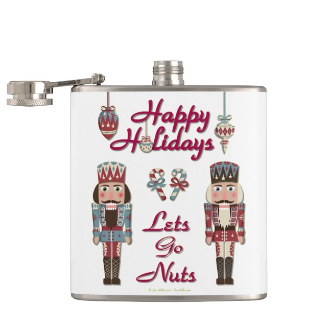 Holiday Nutcracker Lets Go Nuts Hip Flask (Opened)