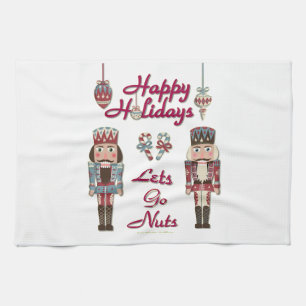 Holiday Nutcracker Lets Go Nuts Kitchen Towel