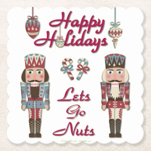 Holiday Nutcracker Lets Go Nuts Paper Coaster