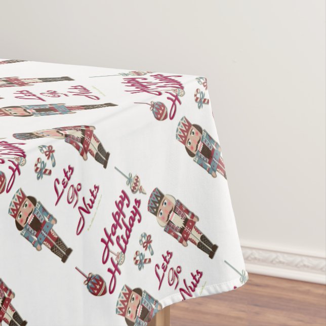 Holiday Nutcracker Lets Go Nuts Tablecloth (In Situ)