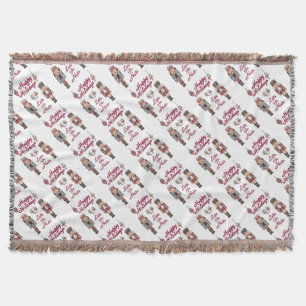 Holiday Nutcracker Lets Go Nuts Throw Blanket