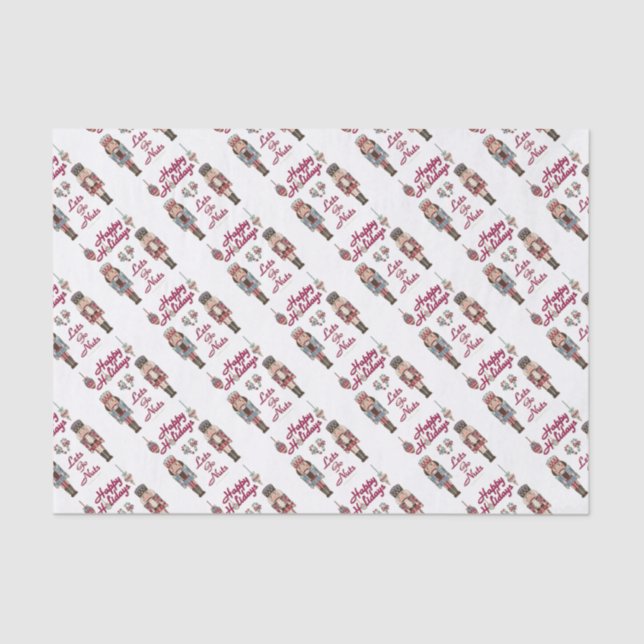 Holiday Nutcracker Lets Go Nuts Tissue Paper (Front)