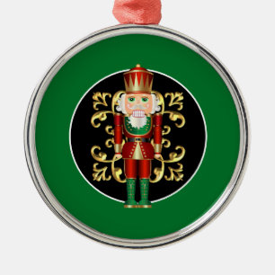 Holiday Nutcracker Metal Ornament